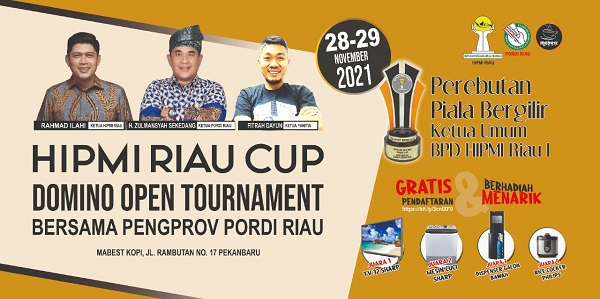 Sudah 80 Pasang Mendaftar, Pendaftaran Domino Open Turnament HIPMI Riau Ditutup Sabtu
